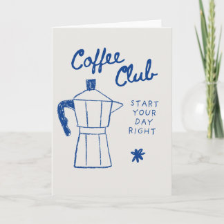 Carte Blank coffee themed card