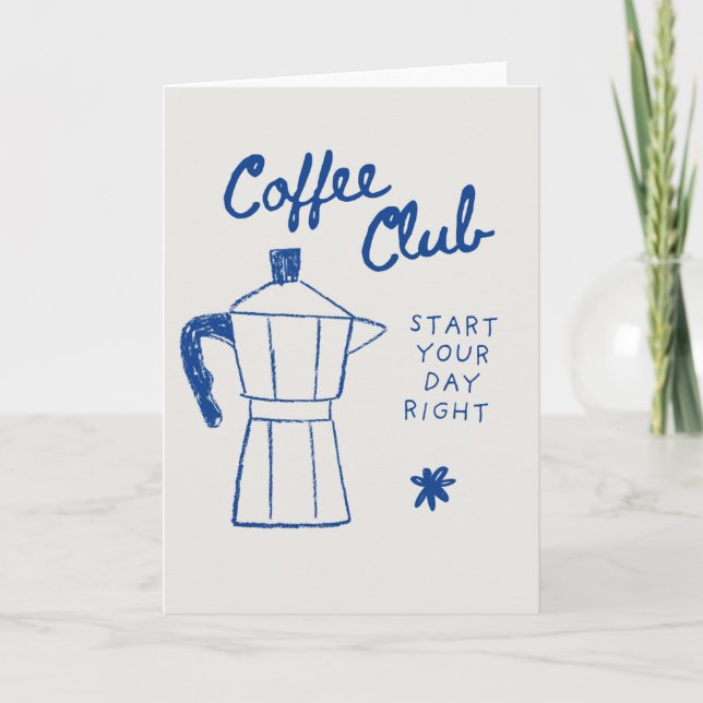 Carte Blank coffee themed card (Devant)