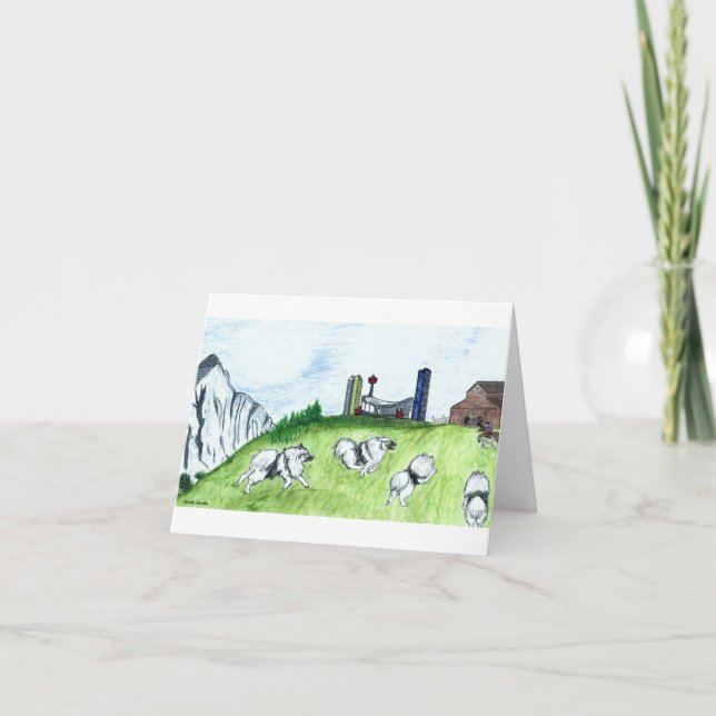 Carte Blank Keeschien Notecards (Devant)