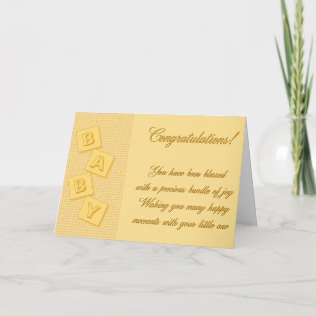 Carte Blessé Baby Blocks (Devant)