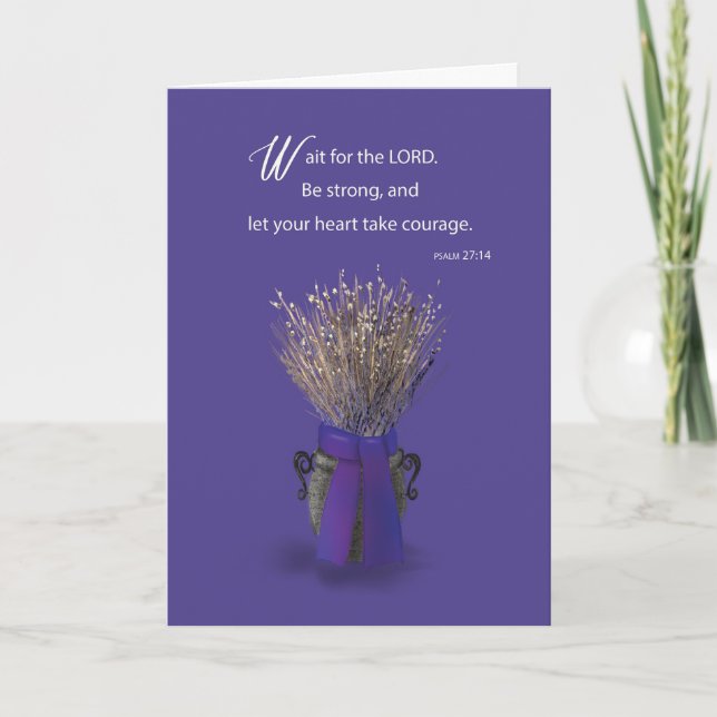 Carte Blessé Lent Grasses sauvages en Planter avec viole (Devant)