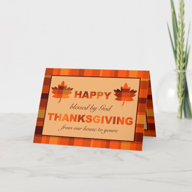 Carte Blessed by God Thanksgiving Card (Devant)