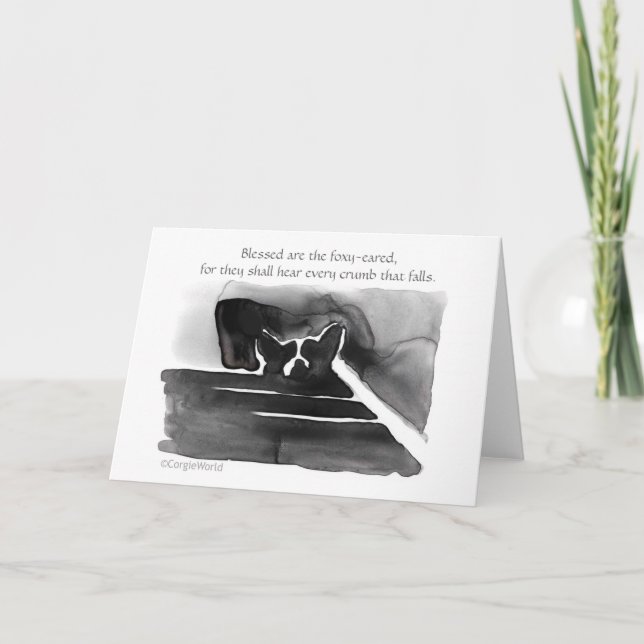 Carte "Blessed sont" la béatitude Rusé-À oreilles de (Devant)