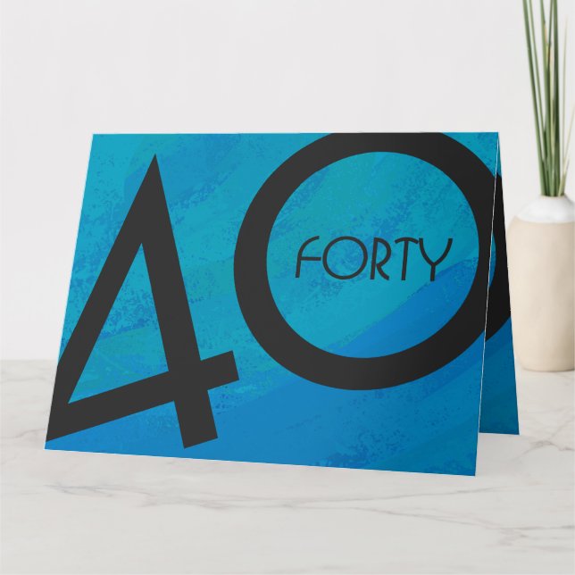 Carte Bleu 40 Décennie Anniversaire (Devant)