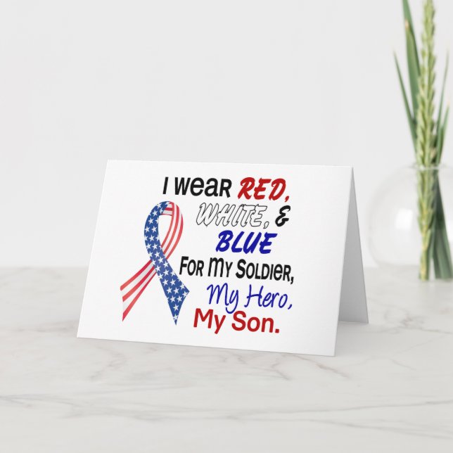 Carte Bleu blanc rouge pour mon fils (Devant)