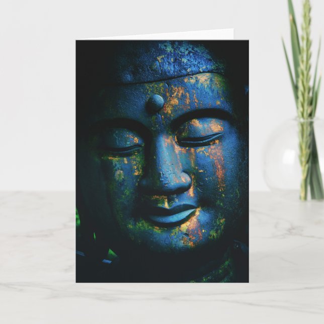 Carte Bleu Bouddha Om Peace (Devant)