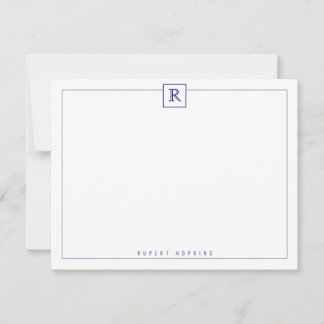Carte Bleu carré Bordure