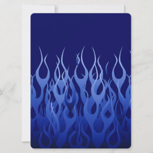 Carte Bleu cool sur Blue Racing Flames décorative