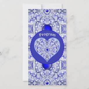 Carte Bleu de dentelle en céramique de Grèce
