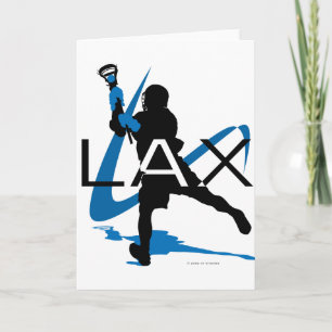 Carte Bleu de LAX de garçons de lacrosse