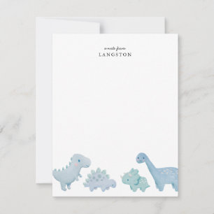 Carte Bleu Dinosaures pour Enfants