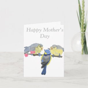 Carte Bleu et jaune Bluetit Oiseaux modifiables