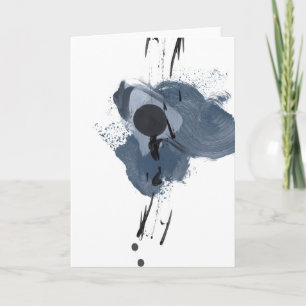 Carte Bleu et noir Splash II Paint noir bleu