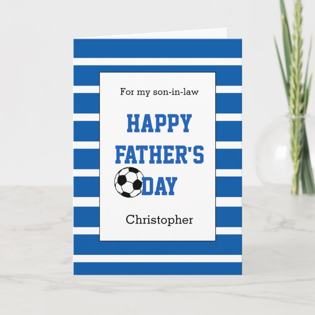 Carte Bleu Fête des pères de soccer (Devant)