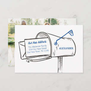 Carte Bleu Notre nouvelle adresse Boîte aux lettres Dépl