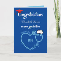 Bleu Nursing School Graduation Félicitations