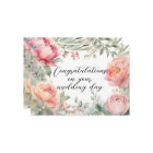 Bleu Peony Aquarelle Botanique Mariage de cadre