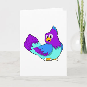 Carte bleu perroquet