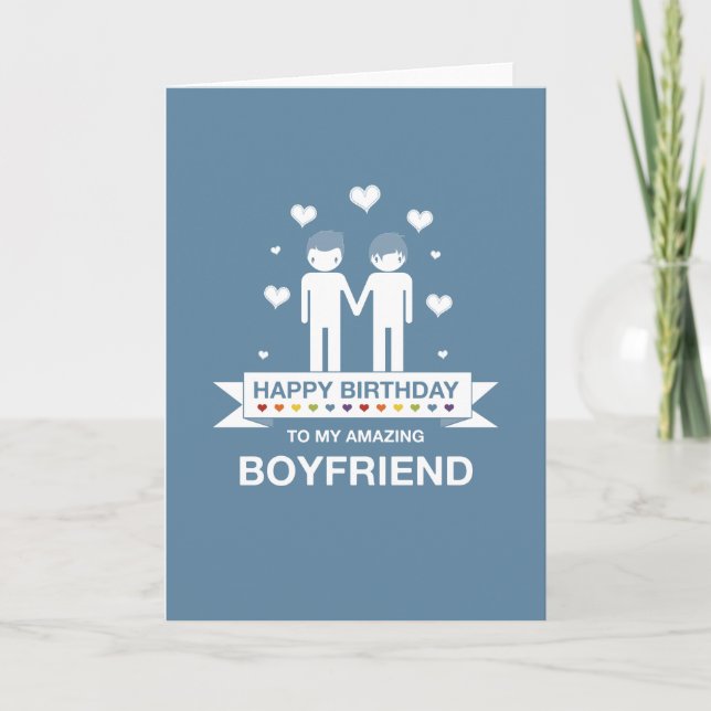 Carte Bleu | Petit ami Extraordinaire | Joyeux anniversa (Devant)
