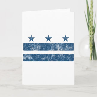 Carte Bleu Rétro Drapeau De Washington Dc District De Co