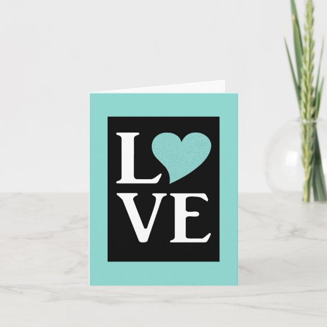Carte Bleu turquoise Tout Ce Dont Vous Avez Besoin Est A (Devant)