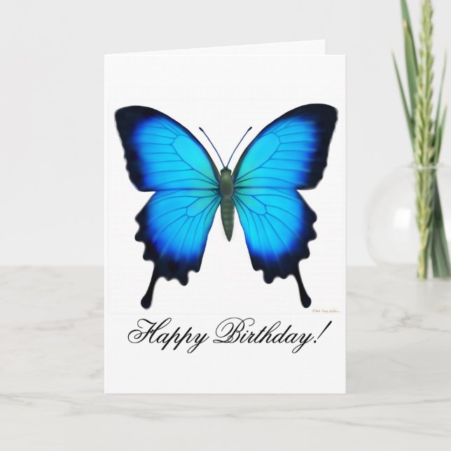 Carte Bleu Ulysse Bleu Joyeux Anniversaire (Devant)
