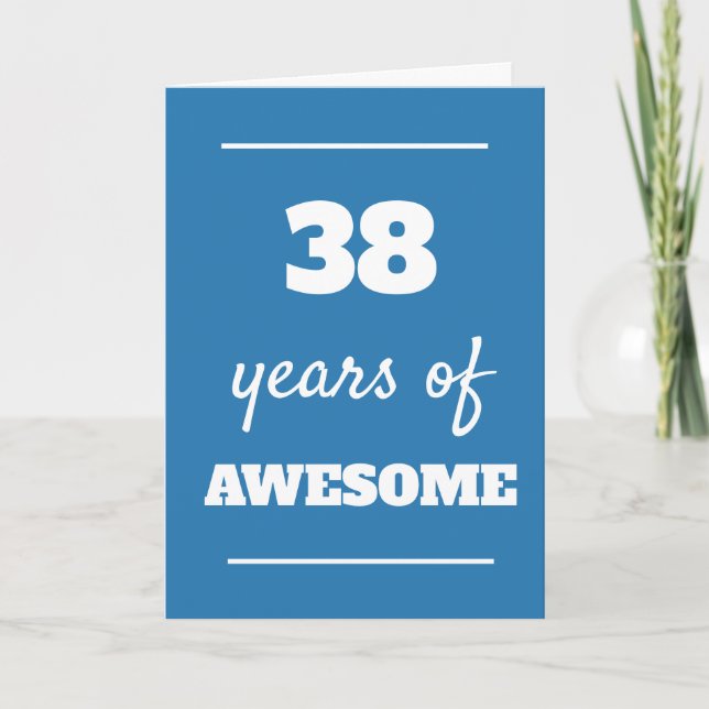 Carte bleue 38e anniversaire (Devant)