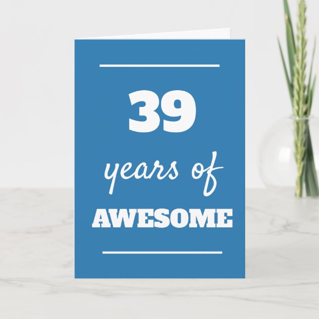 Carte bleue 39e anniversaire (Devant)