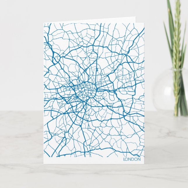 Carte bleue de Londres City Carte (Devant)