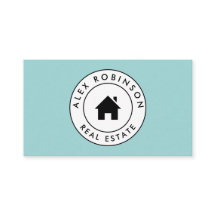 Carte bleue d'entreprise immobilière de logo de