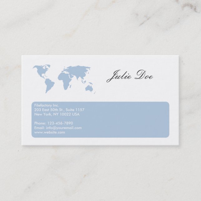 Carte bleue du monde (Devant)