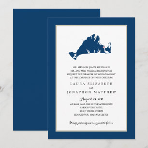 Carte bleue du vignoble EDGARTOWN Marthas  Mariage