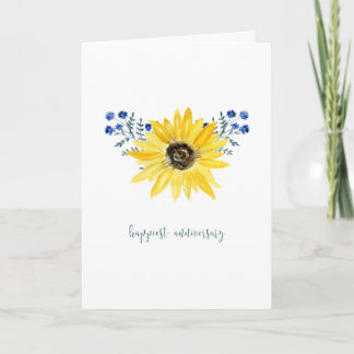 Carte bleue et sunflower