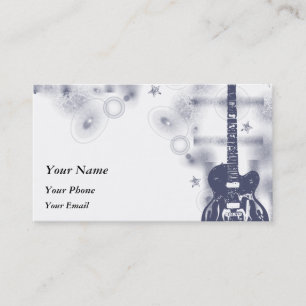 Carte bleue graphique de profil de guitare
