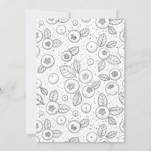 Carte Bleuets en noir et blanc