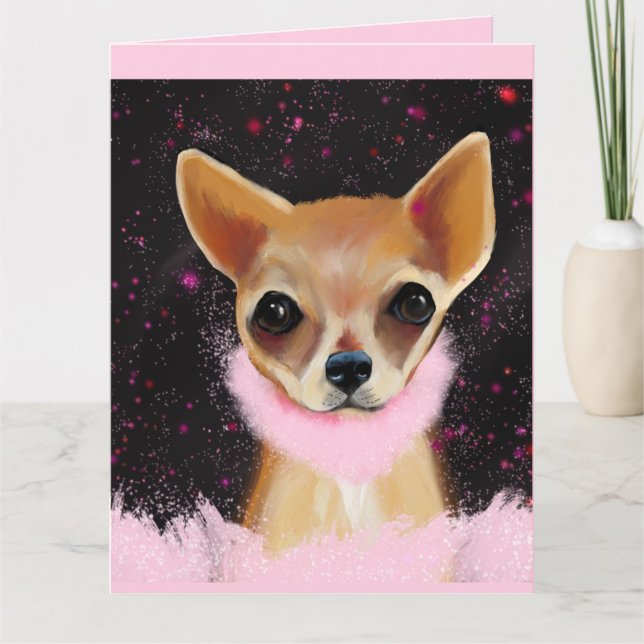 Carte Bling Chihuahua (Devant)