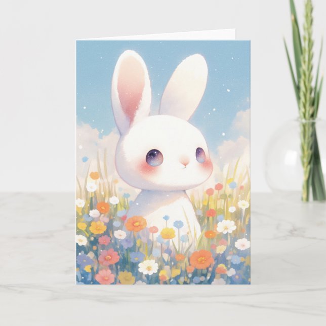 Carte Bliss de fleur de lapin (Devant)
