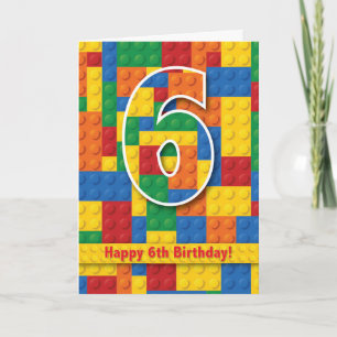 Carte Blocks Joyeux 6e anniversaire