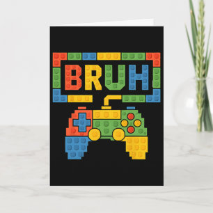 Carte Blocs de Construction Bruh Garçons Anniversaire Br
