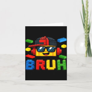 Carte Blocs de construction Bruh pour l'anniversaire des