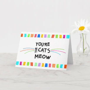 Carte Blocs de couleurs amusantes Cat's Meow Birthday Ge