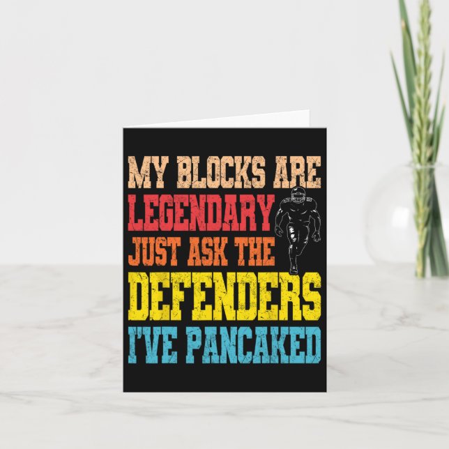 Carte Blocs de crêpes légendaires de lineman T-shirt drô (Devant)