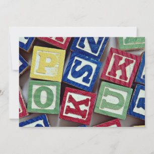 Carte Blocs en bois avec alphabets pour enfants