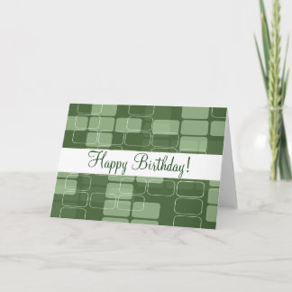 Carte Blocs verts "Carte d'anniversaire"