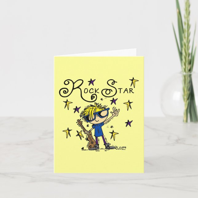 Carte Blond Boy Rock Star (Devant)