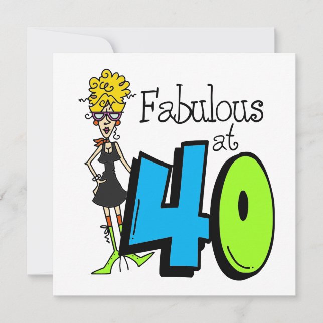 Carte Blond Fabulous à 40 Anniversaire (Devant)