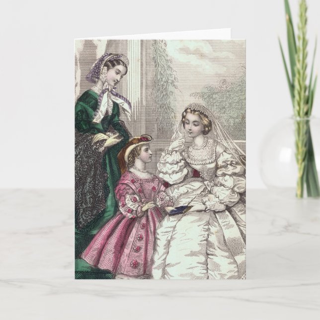 Carte Blond Victorian Bride pour Mariages, Douches (Devant)