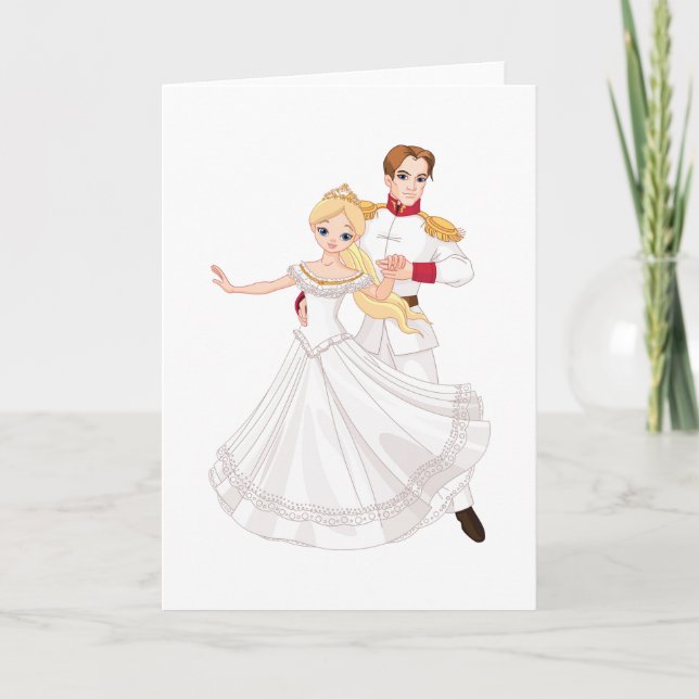 Carte Blonde Princess and Charming Prince Fairytale (Devant)