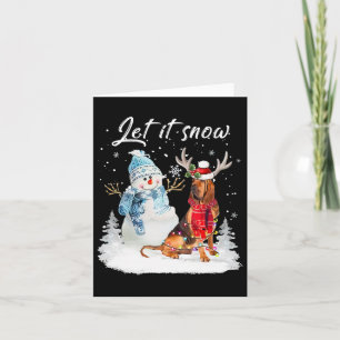 Carte Bloodhound Père Noël Chien Noël Snowman Xmas Pajam