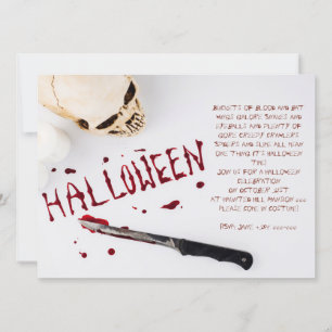 Carte Bloody Halloween Party